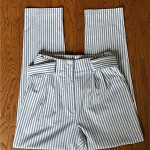 Antonio Melani Blue & White Ivy Stripe Clear Skies Pants Trouser Sash Belt Sz. 4